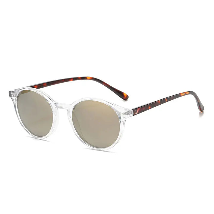 Retro Round Polarized Sunglasses - SunnyStyle-White/Gray-Nora Luxe