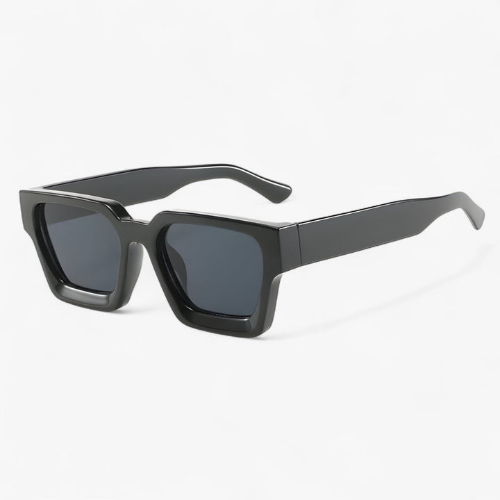 Retro sunglasses for men with square design – Calven-Black Grey-Nora Luxe