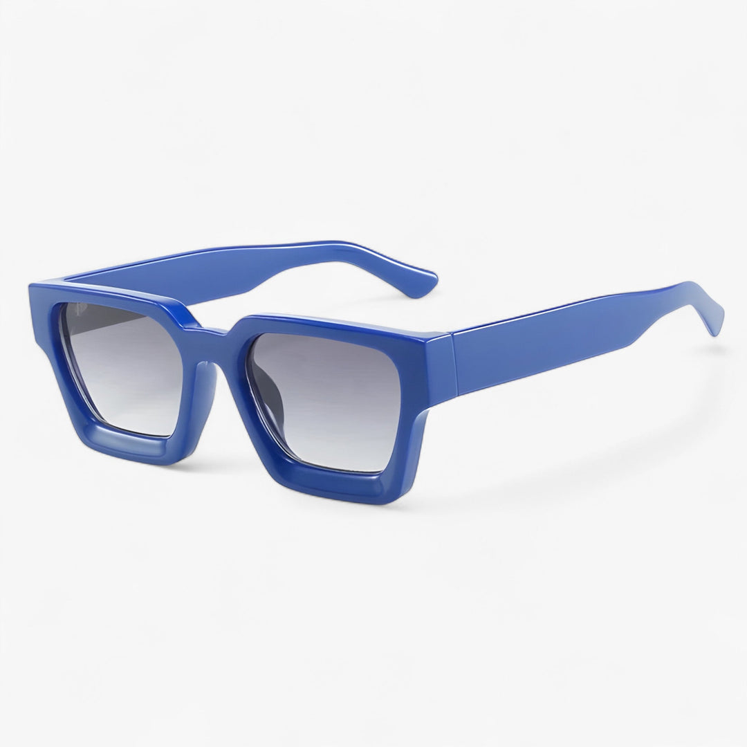 Retro sunglasses for men with square design – Calven-Blue Grey-Nora Luxe