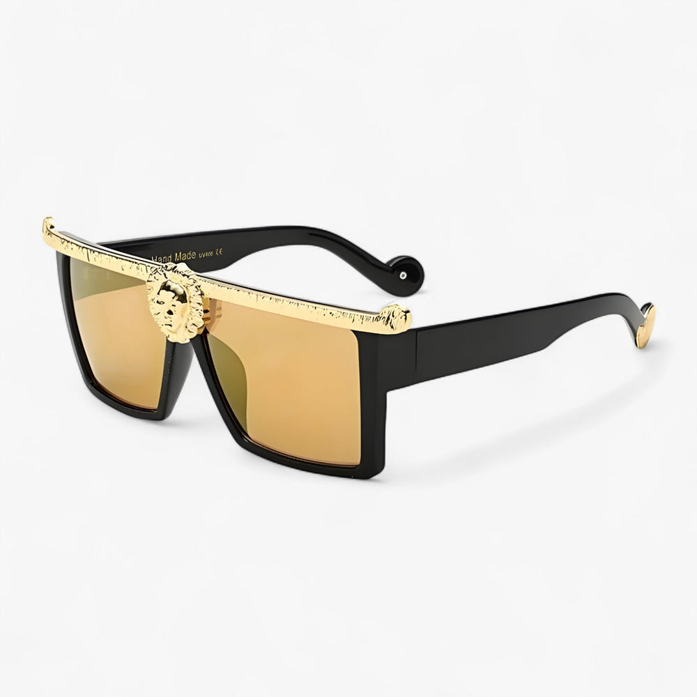 Retro sunglasses with lion style – Ferrox-Gold-Nora Luxe
