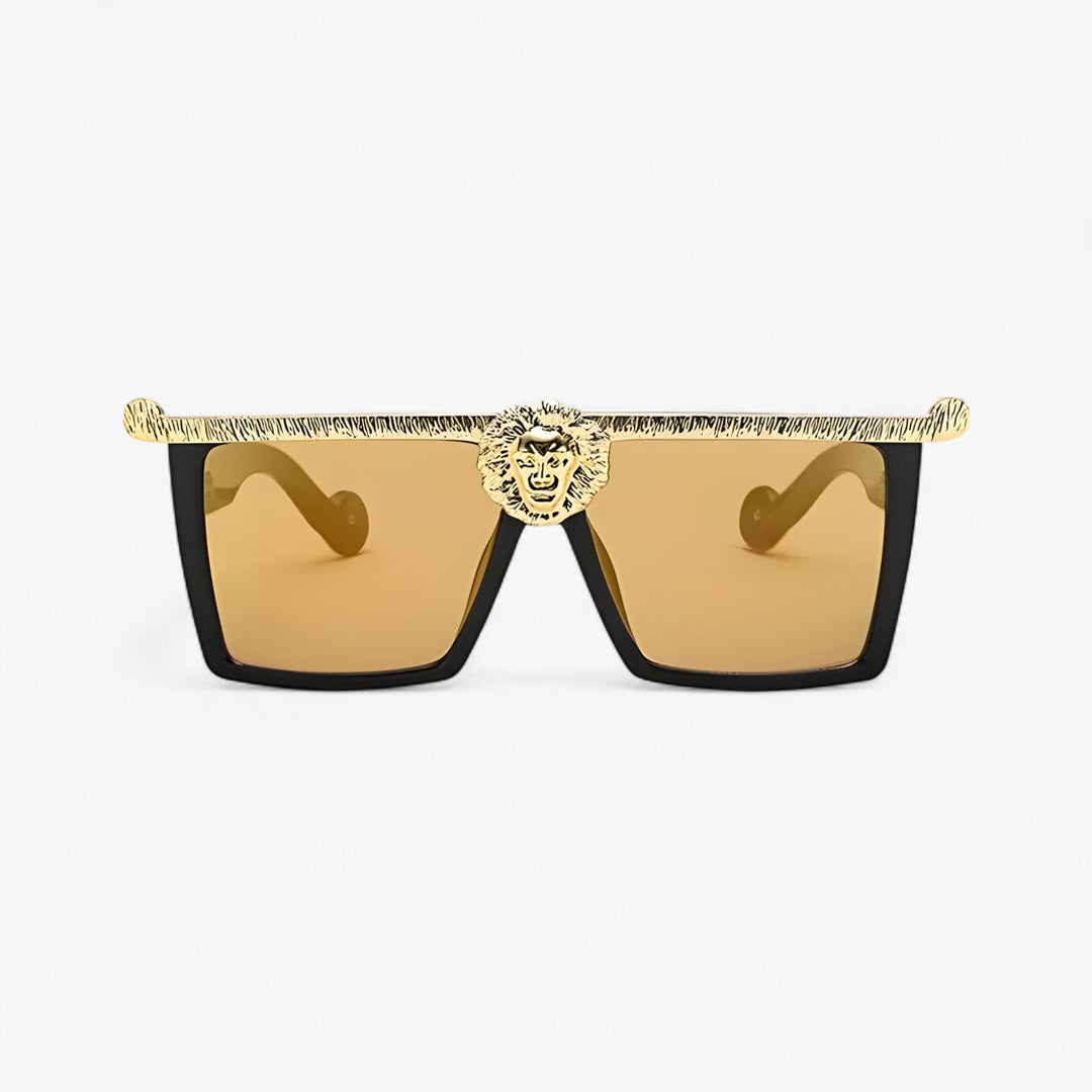Retro sunglasses with lion style – Ferrox-Gold-Nora Luxe