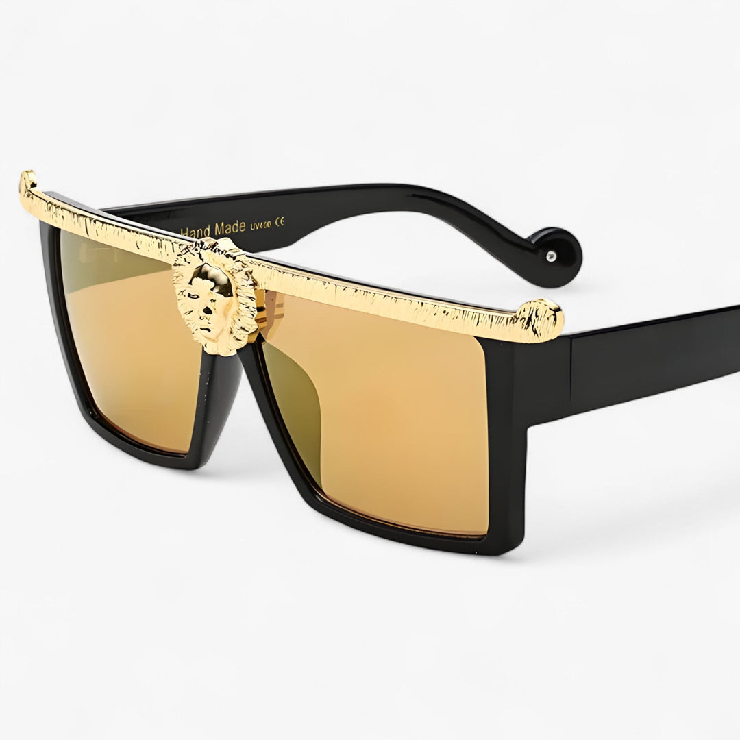 Retro sunglasses with lion style – Ferrox-Gold-Nora Luxe