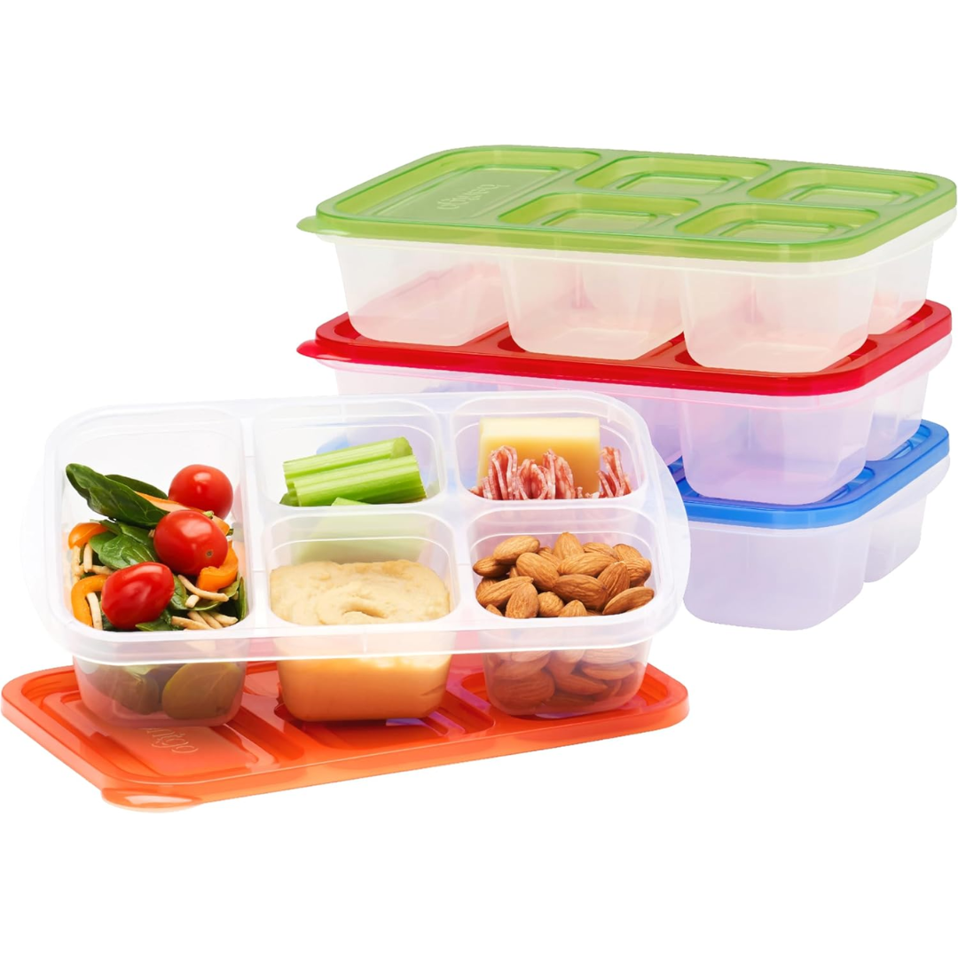 Reusable 5-compartment Food Storage Containers – 8-piece Set-Classic-Nora Luxe