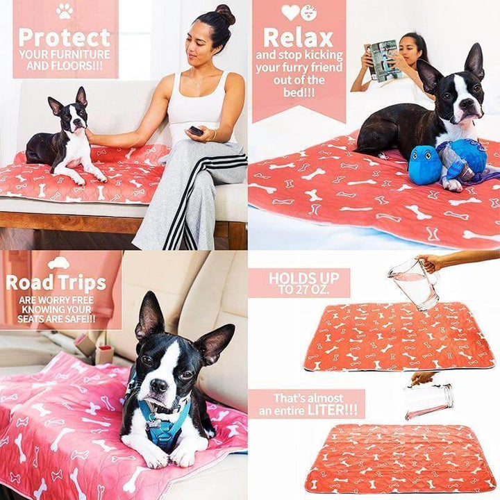 Reusable Plasma for Dogs - EcoPad-Coffee-Bone-Paw-15.7 5 x 23.62 inches-Nora Luxe