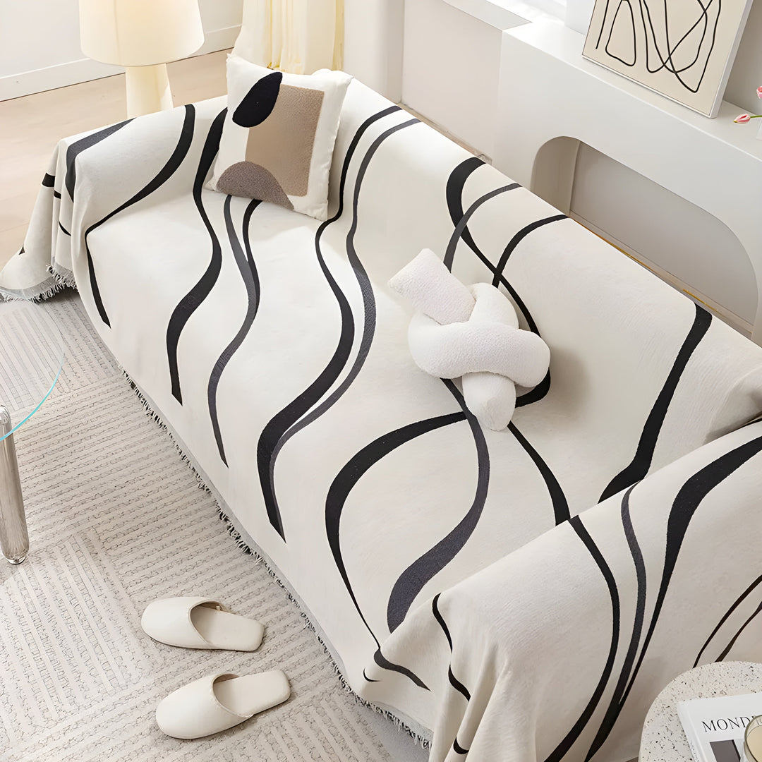 Reversible Bank Cover - LuxeFlip-Gray-70.87 x 51.18 inches-Nora Luxe