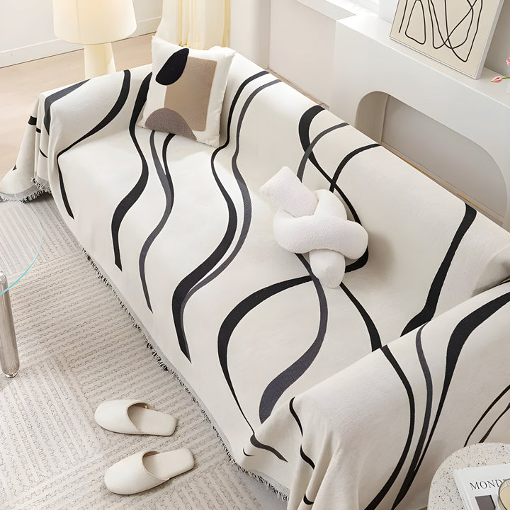Reversible Bank Cover - LuxeFlip-Gray-70.87 x 51.18 inches-Nora Luxe