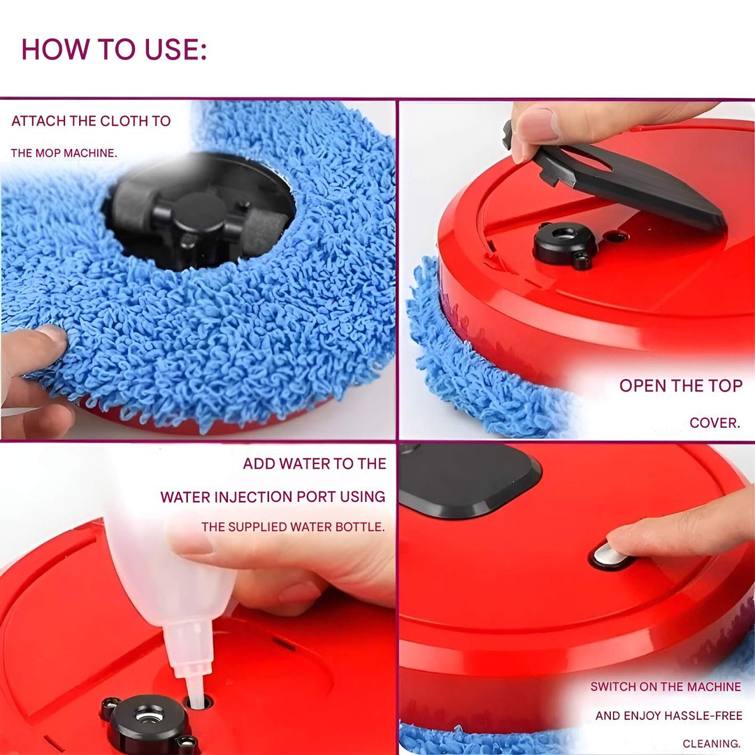 Robot Mop for Home Use - CleanBot-Black-Nora Luxe