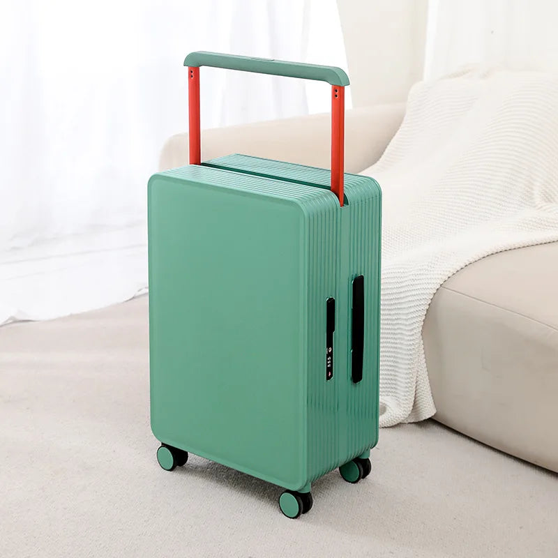 Robust PP hard shell suitcase – Dublin-Green-S (42 L)-Nora Luxe