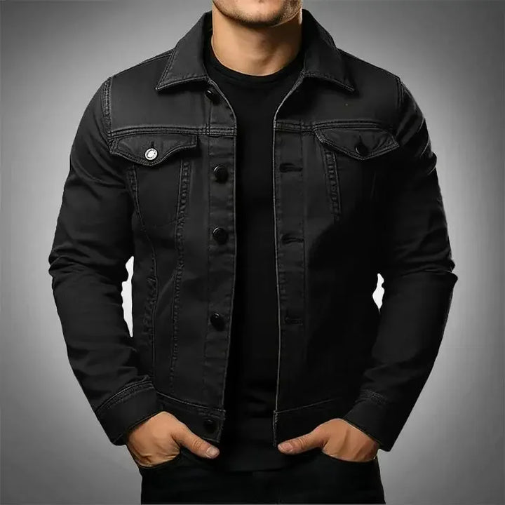 Robust & Timeless Men's Denim Jacket made from 100% Cotton - Noah-Black-XS-Nora Luxe
