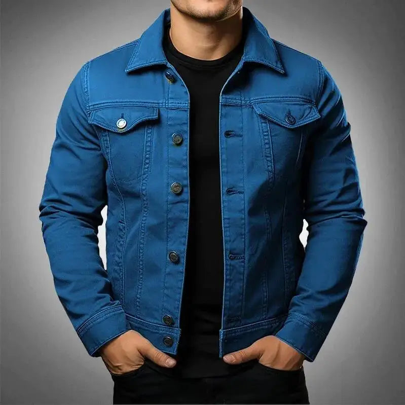 Robust & Timeless Men's Denim Jacket made from 100% Cotton - Noah-Blue-XS-Nora Luxe