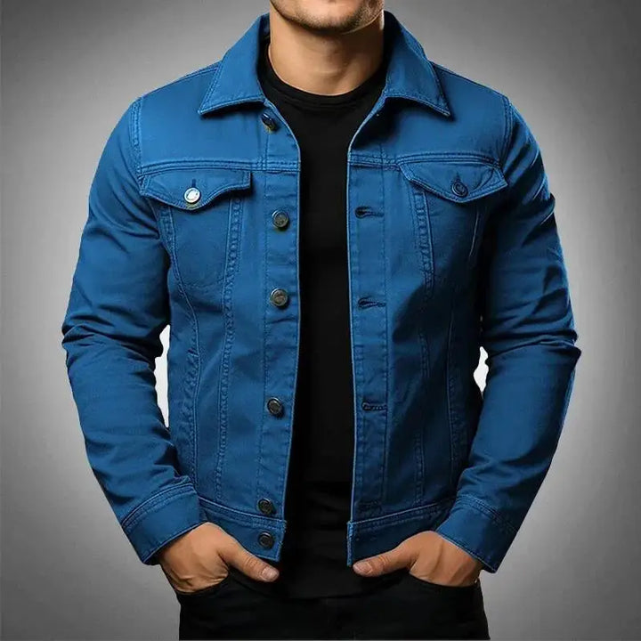 Robust & Timeless Men's Denim Jacket made from 100% Cotton - Noah-Blue-XS-Nora Luxe