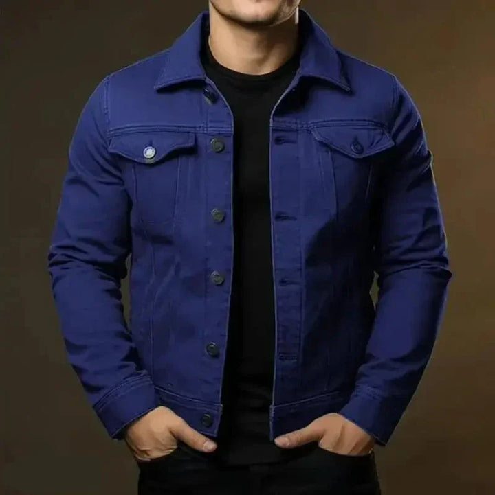 Robust & Timeless Men's Denim Jacket made from 100% Cotton - Noah-Navy blue-XS-Nora Luxe