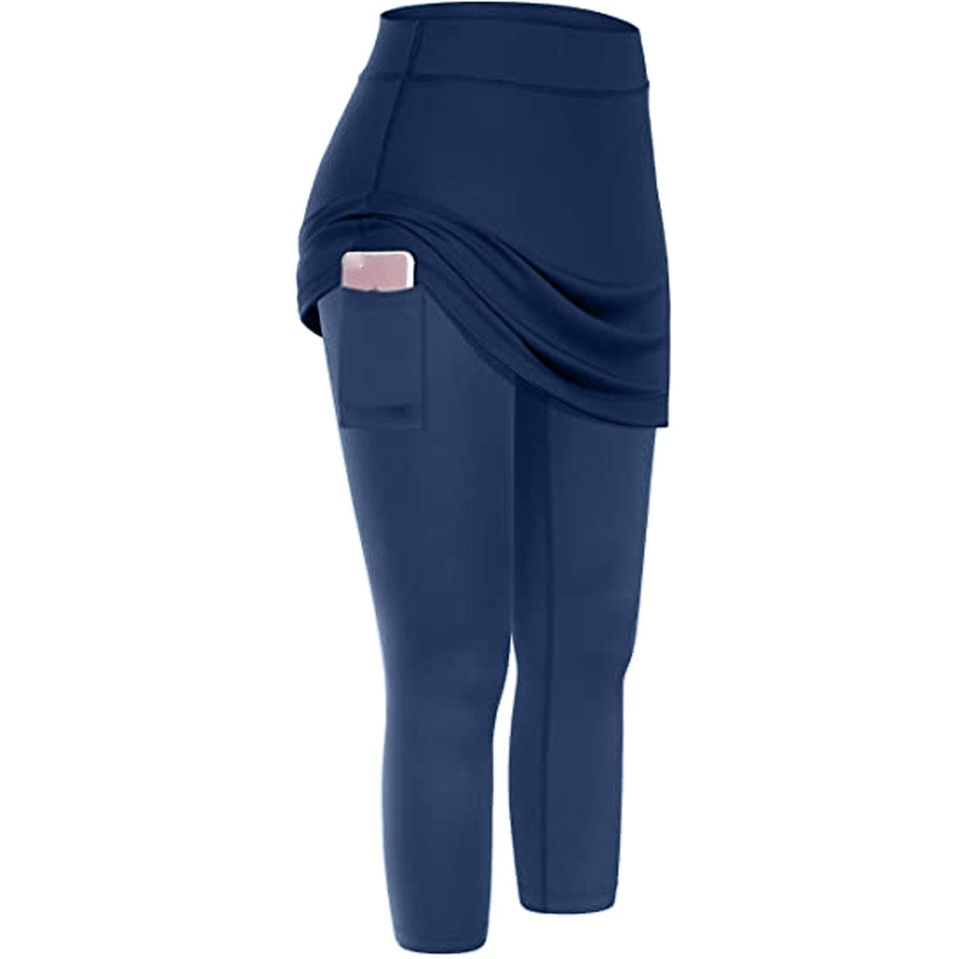 Rock leggings with practical side pockets – Mireille-Dark blue-S-Nora Luxe