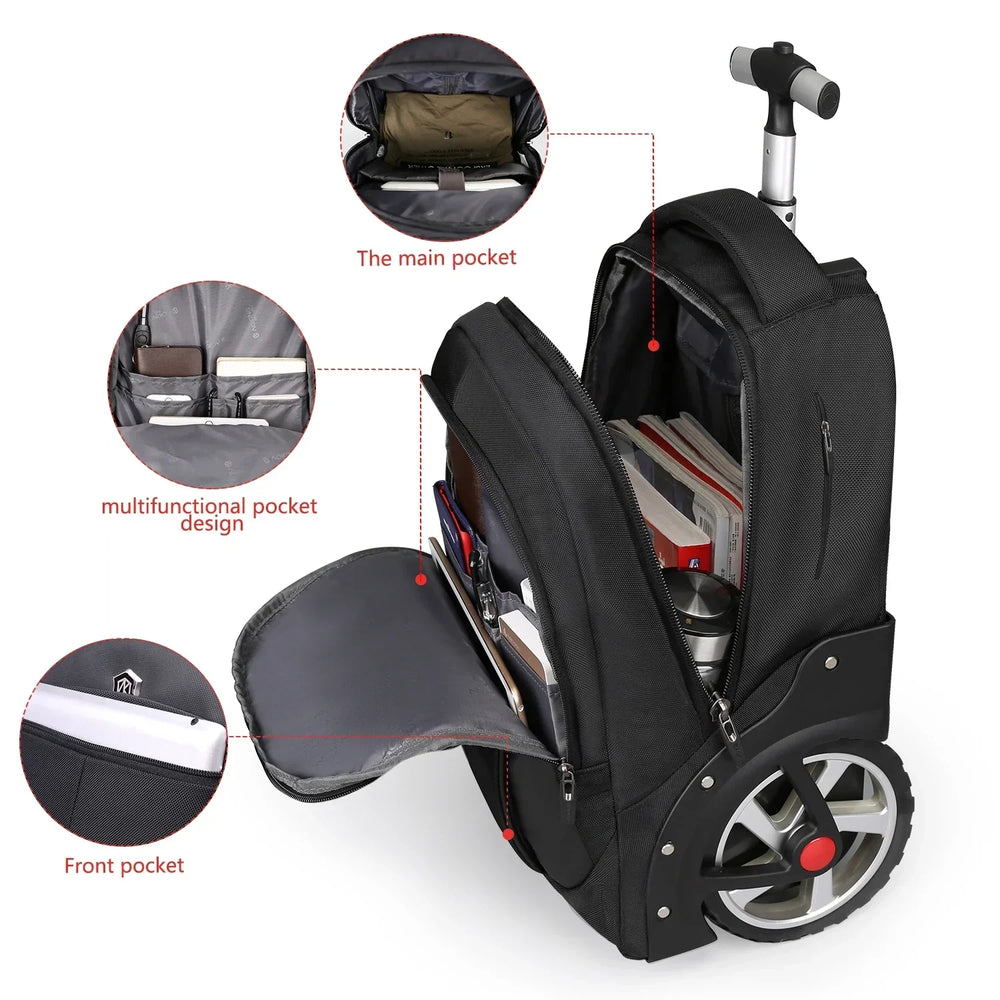 Rolling Laptop Backpack – Helsinki-S (30 L)-Nora Luxe