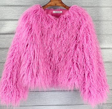 Elegant women's faux fur coat – Soraya