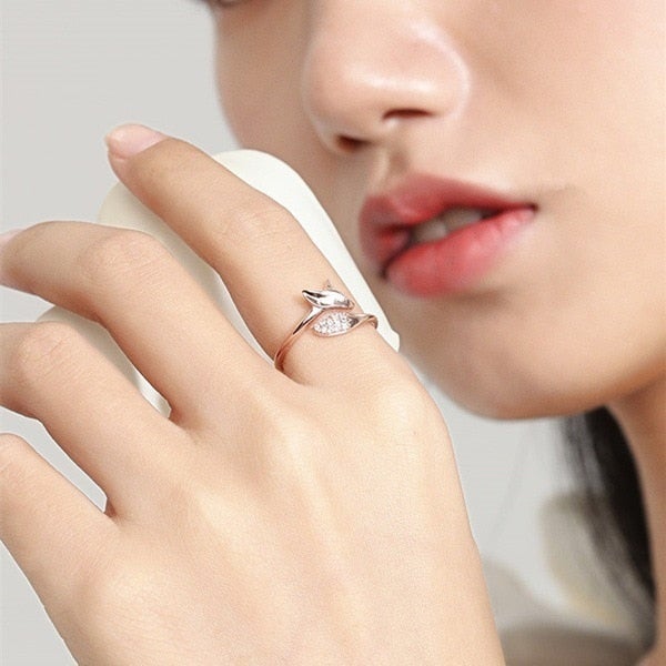 Rosé Silver Fox Ring - Finn (1+1 FREE)-5-Nora Luxe
