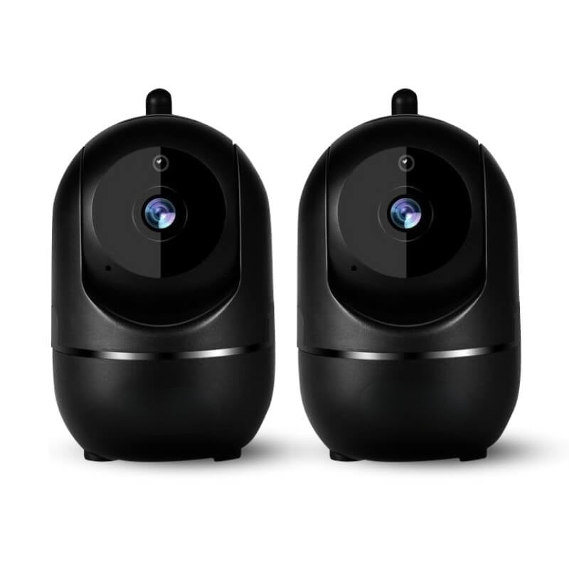 Rotating WiFi Indoor Camera – HomeView Mini-Black-2 Pack-Nora Luxe