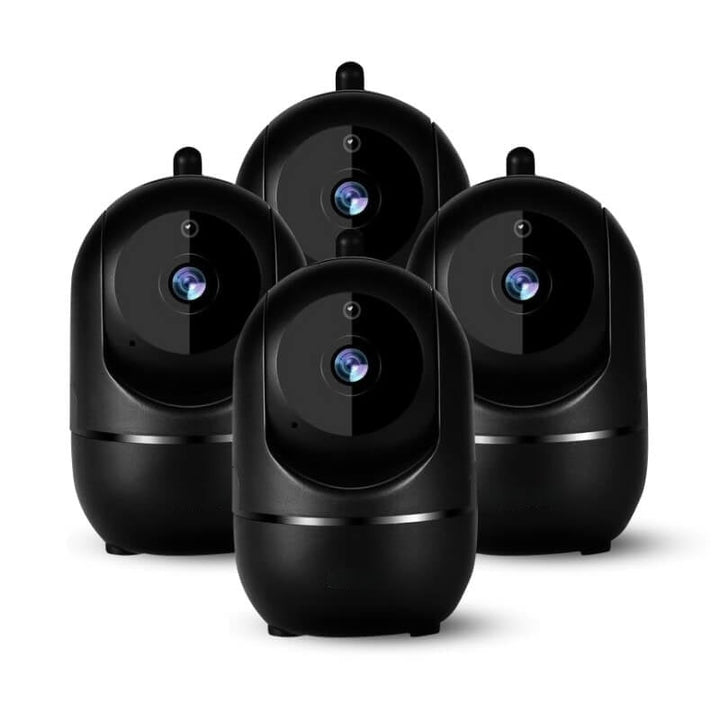 Rotating WiFi Indoor Camera – HomeView Mini-Black-4 Pack-Nora Luxe