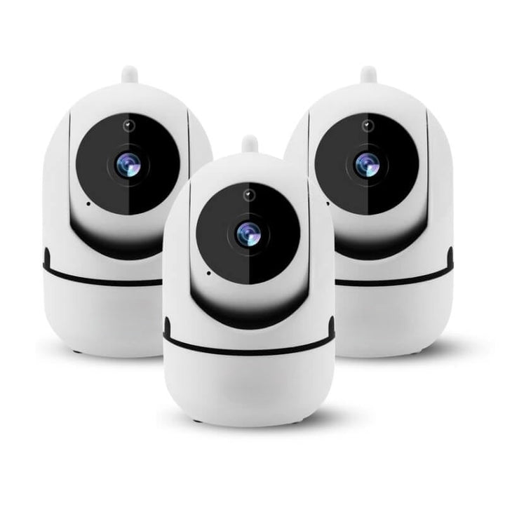Rotating WiFi Indoor Camera – HomeView Mini-White-3 Pack-Nora Luxe