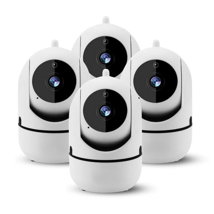 Rotating WiFi Indoor Camera – HomeView Mini-White-4 Pack-Nora Luxe
