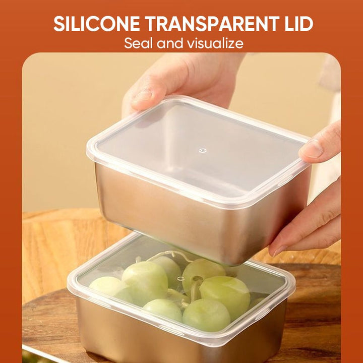 Hands placing a clear lid on a container of grapes, with another container sitting below 9