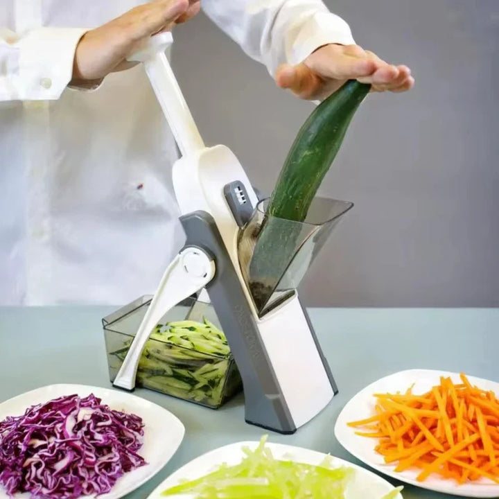 Safe 5-in-1 Vegetable Chopper (1+1 free) - VeggieChop Pro-Blue-Nora Luxe