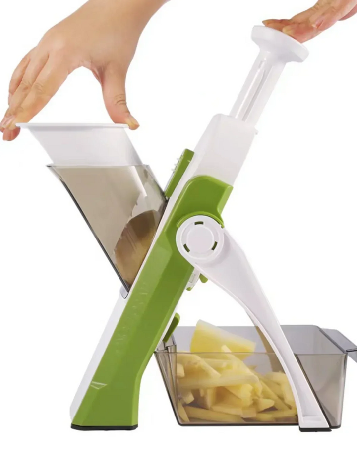 Safe 5-in-1 Vegetable Chopper (1+1 free) - VeggieChop Pro-Light Green-Nora Luxe