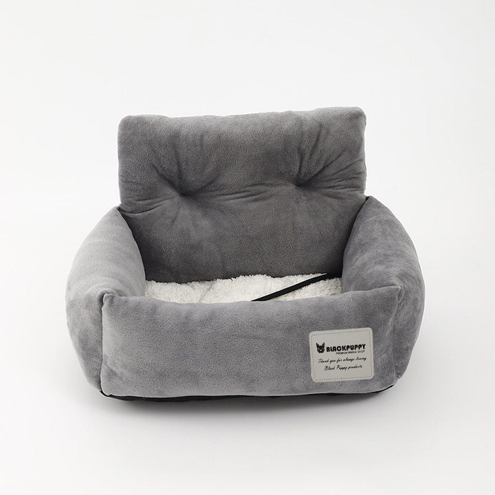 Safe Dog Car Seat - CozyCanine-Gray-S (17.32 x 13.78 x 10.63 inches)-Nora Luxe