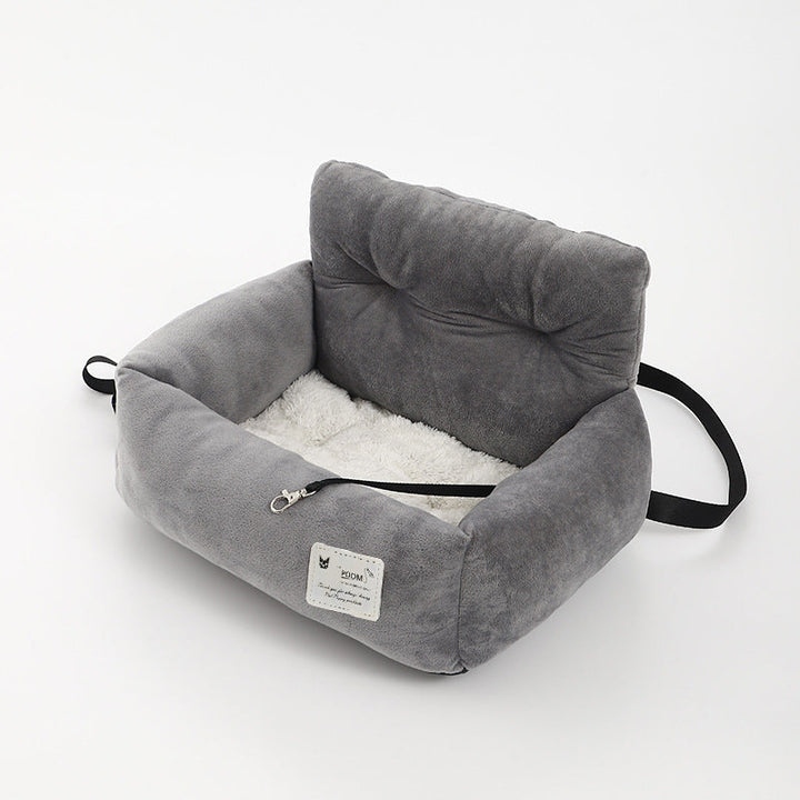 Safe Dog Car Seat - CozyCanine-Gray-S (17.32 x 13.78 x 10.63 inches)-Nora Luxe