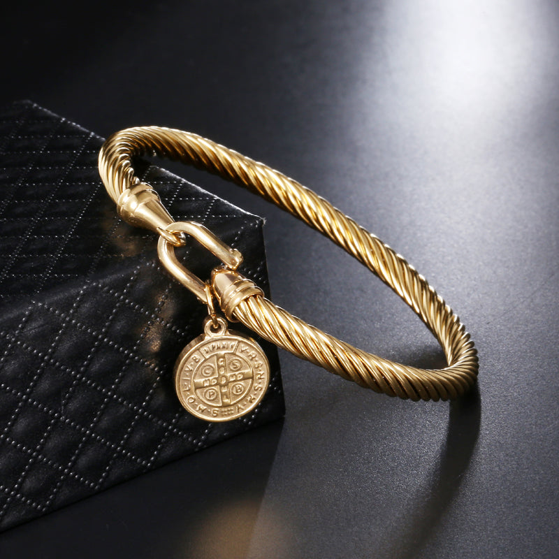 Saint Benedict Charm Bracelet - Benedetta-Gold-Nora Luxe