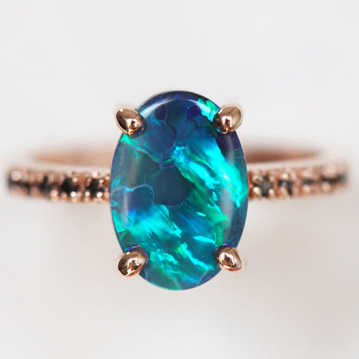 Sapphire and Opal 3-piece Ring Set - Isabella-2.01 in-Nora Luxe