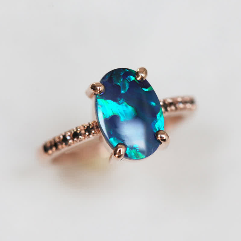 Sapphire and Opal 3-piece Ring Set - Isabella-2.01 in-Nora Luxe