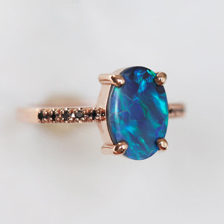 Sapphire and Opal 3-piece Ring Set - Isabella-2.01 in-Nora Luxe