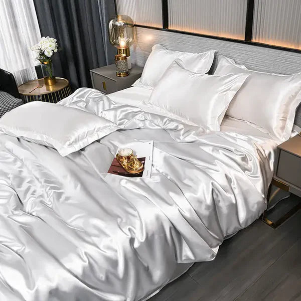 Satin Duvet Cover - Velora-78.74 × 90.55 in (2.0m Bed)-A-1-Nora Luxe