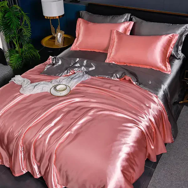 Satin Duvet Cover - Velora-78.74 × 90.55 in (2.0m Bed)-A-1-Nora Luxe