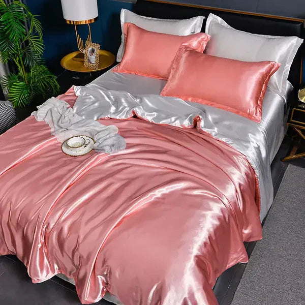 Satin Duvet Cover - Velora-78.74 × 90.55 in (2.0m Bed)-A-1-Nora Luxe