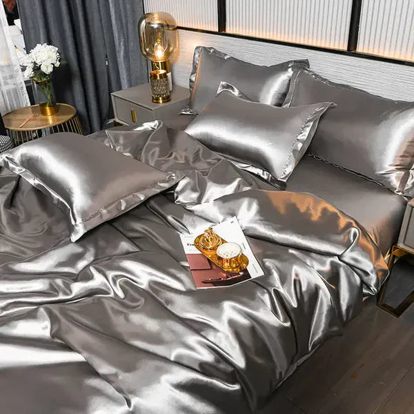 Satin Duvet Cover - Velora-78.74 × 90.55 in (2.0m Bed)-A-1-Nora Luxe