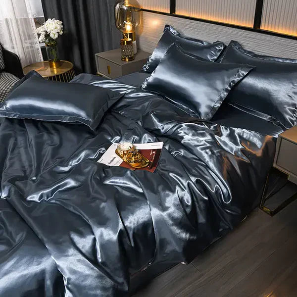 Satin Duvet Cover - Velora-78.74 × 90.55 in (2.0m Bed)-A-1-Nora Luxe