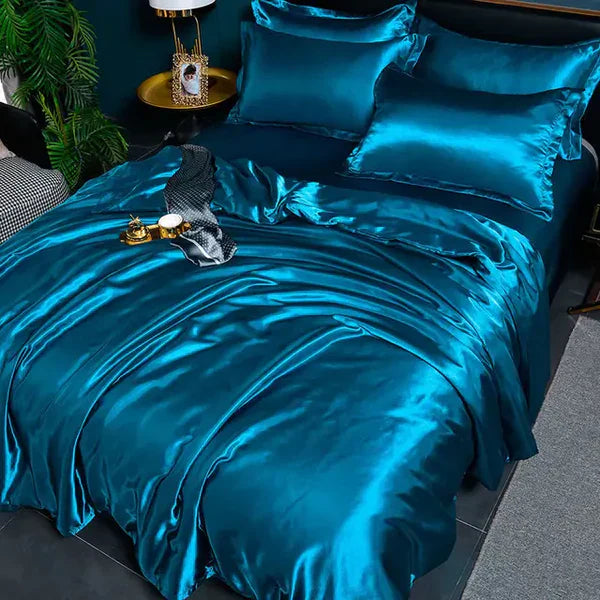 Satin Duvet Cover - Velora-78.74 × 90.55 in (2.0m Bed)-A-10-Nora Luxe