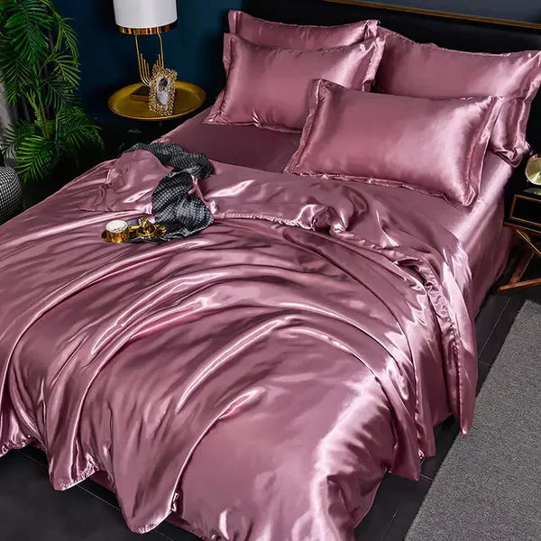 Satin Duvet Cover - Velora-78.74 × 90.55 in (2.0m Bed)-A-11-Nora Luxe