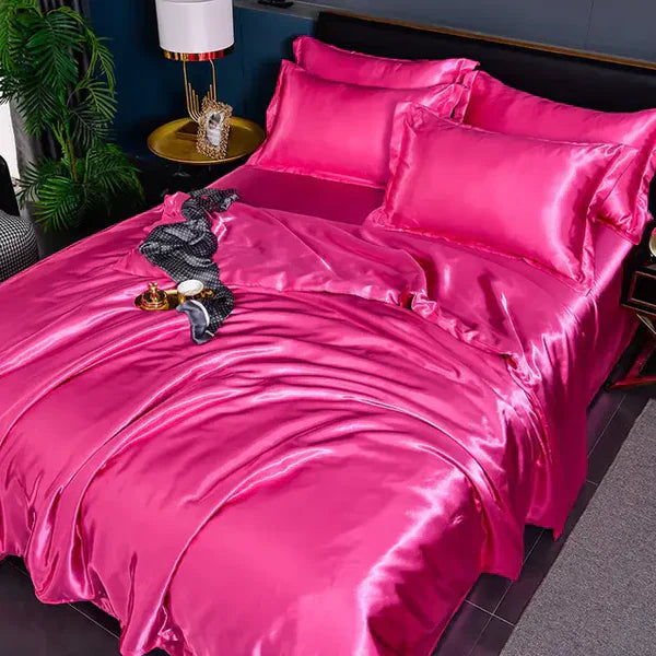 Satin Duvet Cover - Velora-78.74 × 90.55 in (2.0m Bed)-A-12-Nora Luxe