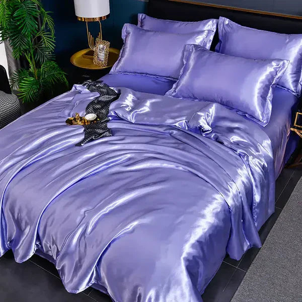 Satin Duvet Cover - Velora-78.74 × 90.55 in (2.0m Bed)-A-13-Nora Luxe