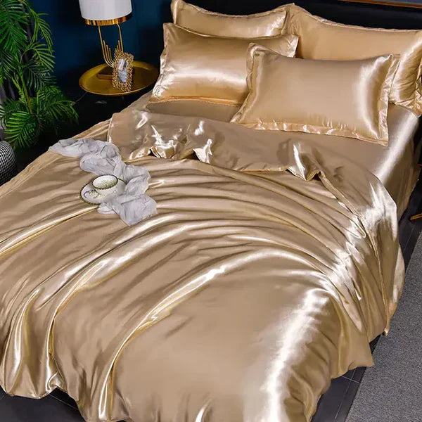Satin Duvet Cover - Velora-78.74 × 90.55 in (2.0m Bed)-A-14-Nora Luxe