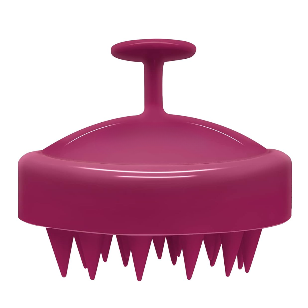 Scalp Massager & Hair Growth Brush-Dark Red-Nora Luxe