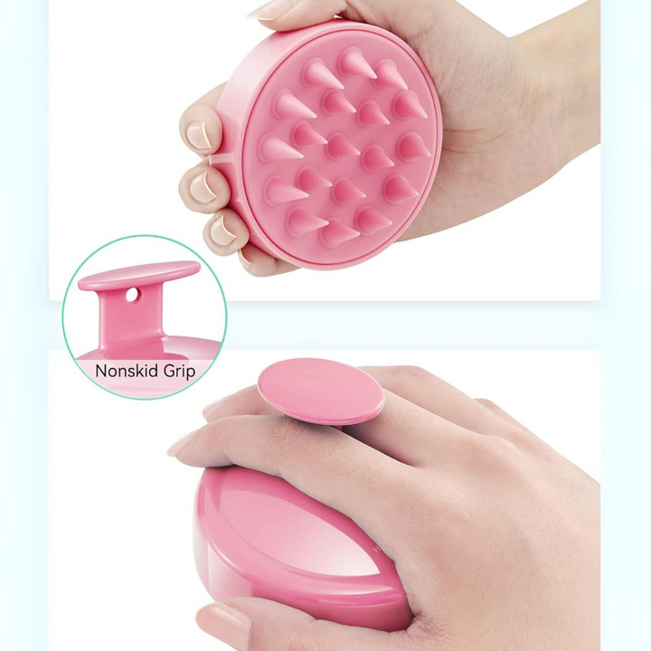 Scalp Massager & Hair Growth Brush-Pink-Nora Luxe