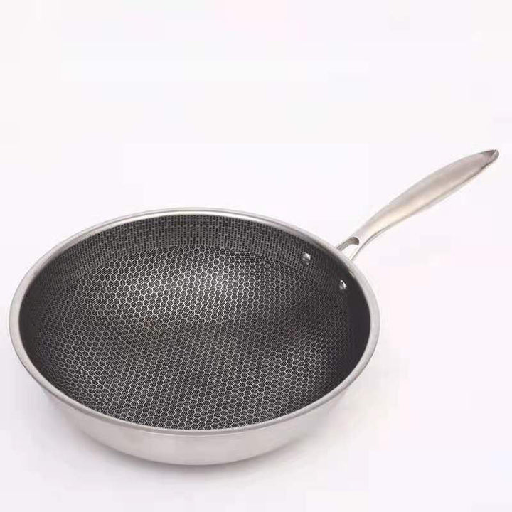 Scratch-resistant Stainless Steel Frying Pan with Non-stick Coating - ProCook Elite-Nora Luxe