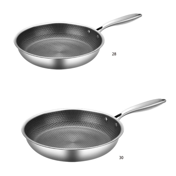 Scratch-resistant Stainless Steel Frying Pan with Non-stick Coating - ProCook Elite-Nora Luxe