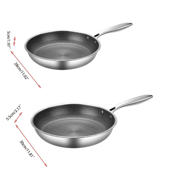 Scratch-resistant Stainless Steel Frying Pan with Non-stick Coating - ProCook Elite-Nora Luxe