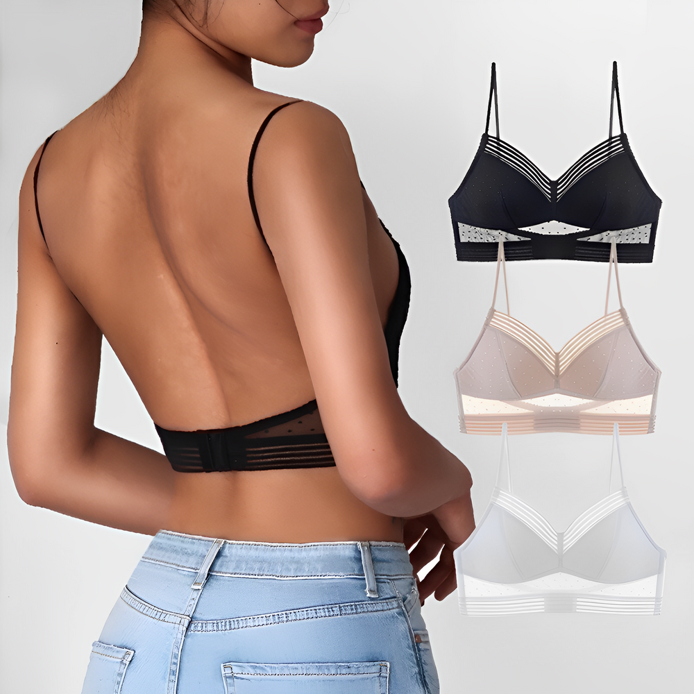 Seamless bralette bra with V-neck – buy 1, get 1 free – Clara-Black-S-Nora Luxe