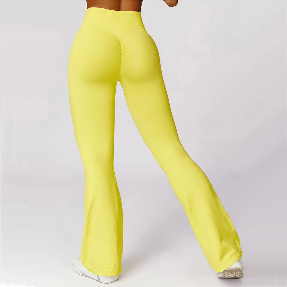 Seamless Flared Yoga Legging - Elara-Black-S-Nora Luxe